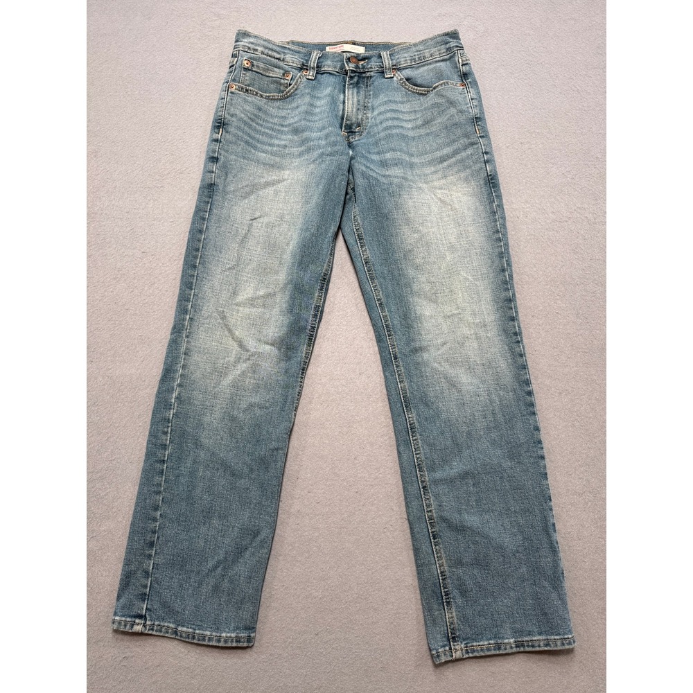 Levi's Signature Jeans Mens 30x30 Blue Light Wash Straight Leg Mid Rise Athletic
